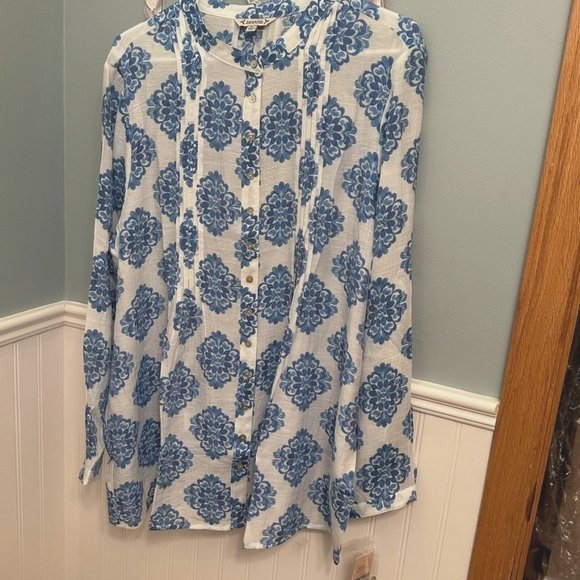 NANETTE NANETTE LEPORE Printed Tunic Blue - Picture 10 of 10